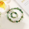 Yunyi Shijia Natural Crystal Elastic Bracelet Ring Set, available in multiple colors, new crystal bracelet jewelry bracelet Item Picture